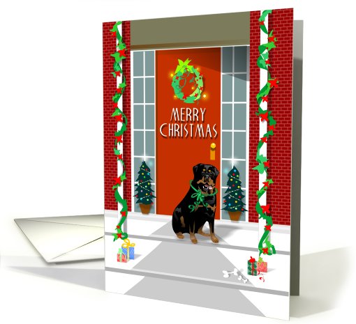Merry Christmas - Rottweiler Dog card (685541)