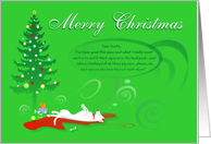 Merry Christmas - White German Shepherd funny card