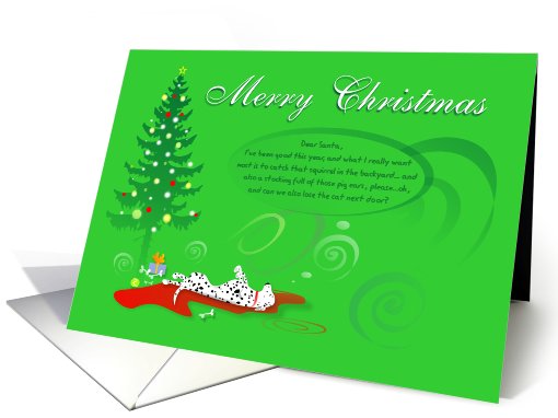 Merry Christmas - Dalmatian dog funny card (685620)