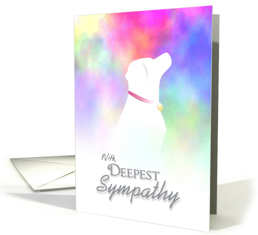 Dog Sympathy - Lab Dog Silhouette - With Deepest Sympathy card