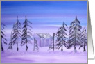 Winter Scene with cabin card