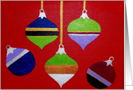 Christmas Ornaments Red card