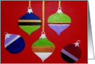 Christmas Ornaments Red card