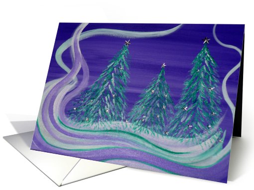 Painted Christmas Trees card (707443)