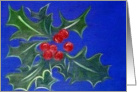 Christmas Holly card
