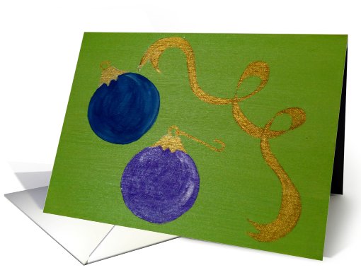 Christmas Ornaments and Ribbon card (711576)