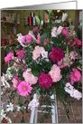 Light Pink Peony Flower Arrangement Personalized Card