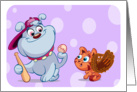 Toby and Toddle ready to play baseball card