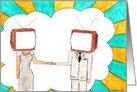 Tv Love Blank Note Card
