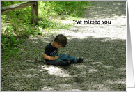 Missing You Baby Pout card