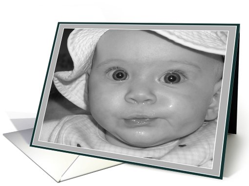 Hmmmm, congratulations, cute baby card (682977)