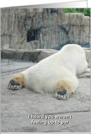 Get Well Soon - Polar Bear feeling down card