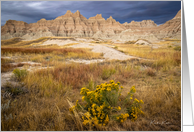 Badlands National Park with Rabbitbrush card