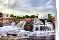 Rushing Water at Falls Park, Sioux Falls, South Dakota card