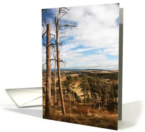 Wyoming Valley as seen from Devils Tower Monument-blank note card