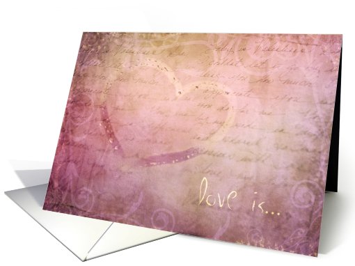 Love is heart - Blank all occasion note card (759505)