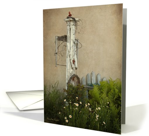 Garden Angel with daisies - All occasion note card (766506)