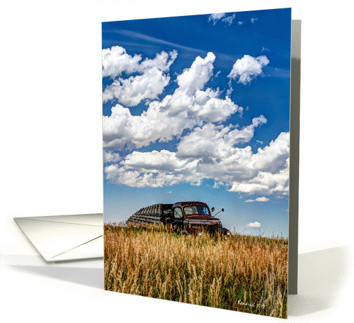 Old Truck on the Prairie - Blank Note card (941913)