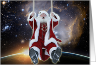 Santa’s Cosmic Swing card