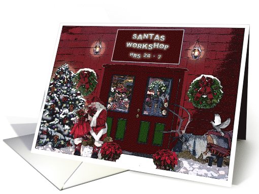 Santa's Takes Time To Smell the Roses card (685949)