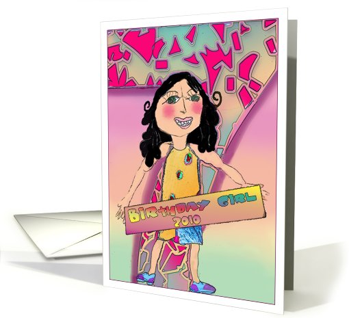 Birthday Girl 7 Years Old card (698004)