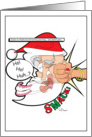 Santa Sucker Punch Christmas Card