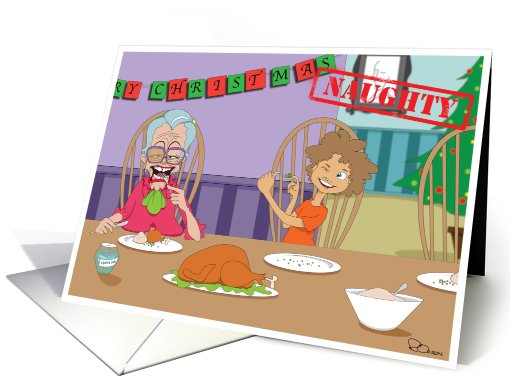 Christmas Dinner Food Fling - Santa's List Collection card (705853)