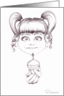 Birthday Girl with Birthday Cup Cake card