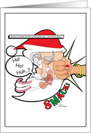 Santa Sucker Punch Christmas Card