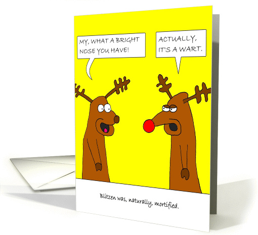 Christmas Humorous cartoon: Reindeer card (687986)