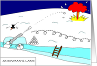 Christmas Humorous cartoon: Snowman’s Land card