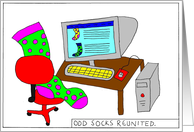 Birthday Humorous cartoon: Odd Socks card