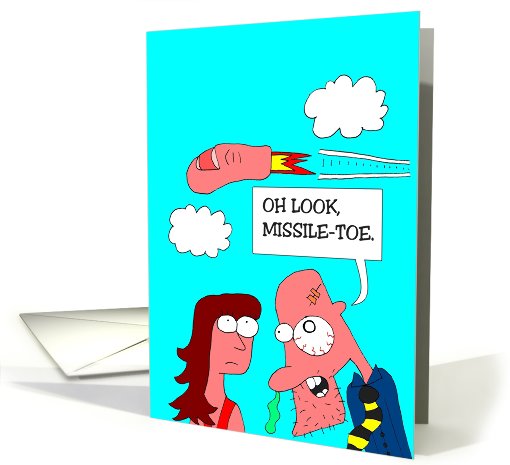 Christmas Humorous cartoon: Missile-toe card (691042)