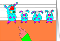 Birthday Humorous cartoon: Rabbits card