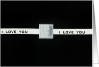 I love you with flowers card
