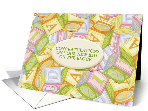Congratulations New Parents - Newest Kid On The Block card (692429)