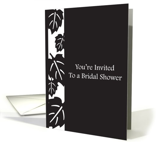 Black and White Wedding - Invite to a Bridal Shower card (698861)