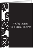 Black and White Wedding - Invite to a Bridal Shower card