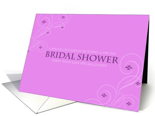 Bridal Shower Invitation- Vines and Flowers Pink card (700613)