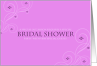 Bridal Shower Invitation- Vines and Flowers Pink card