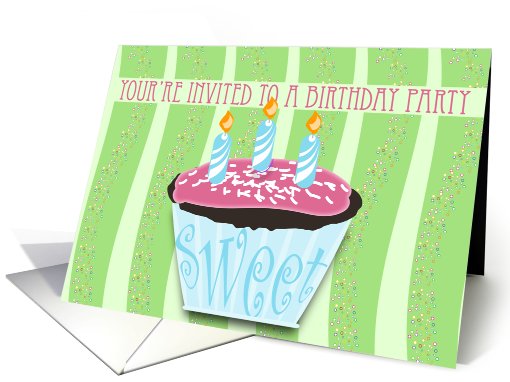 Birthday Party Invitation - Cup Cake card (751993)