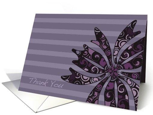 Funky Flower Thank You Card - For The Gift card (754913)