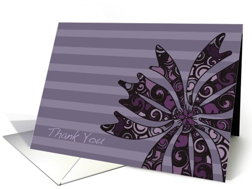 Funky Flower Thank You Card - Cancer card (754915)