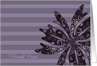 Funky Flower Thank You Card - Cancer card