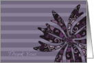 Funky Flower Thank You Card - Cancer card