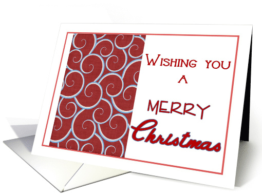 Modern Christmas Swirls card (690433)