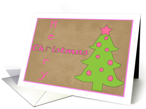 Merry Christmas Crossword Pink card (690906)