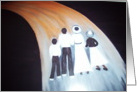 African American Family, Let their be light card