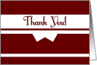 Elegant Blank Thank You Red card