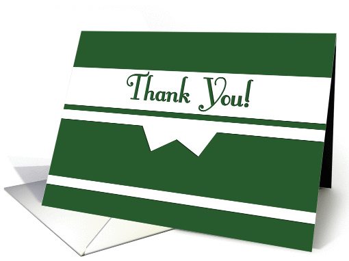 Elegant Blank Thank You Dark Green card (1219528)
